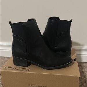Call It Spring Black Chelsea Ankle Booties
